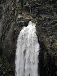 Broad Illilouette Fall splashes over the edge