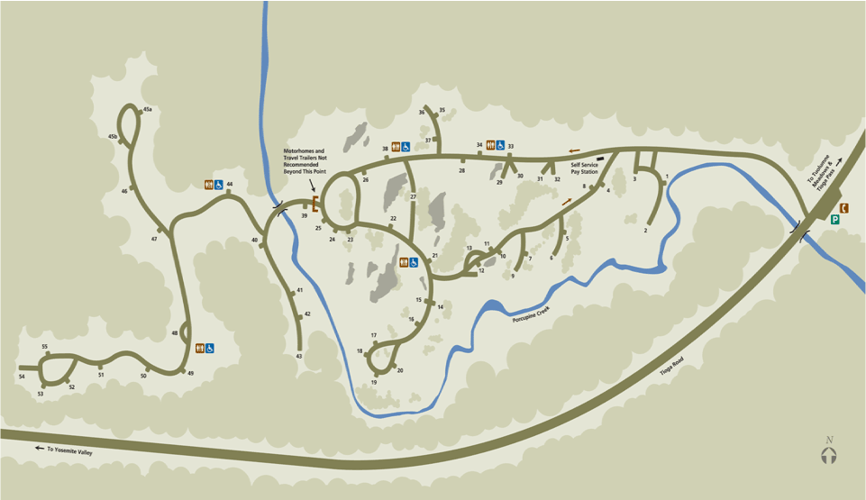 Map of Porcupine Flat Campground