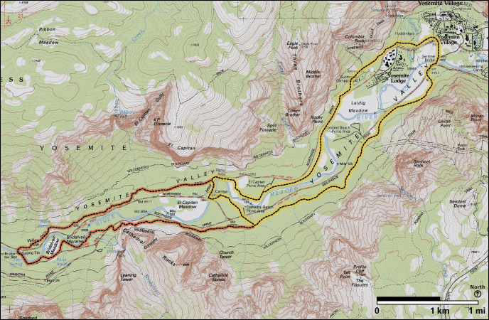 Day Hikes Of Yosemite National Park Map Guide | lupon.gov.ph