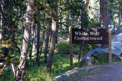 Image of campground sign at White Wolf