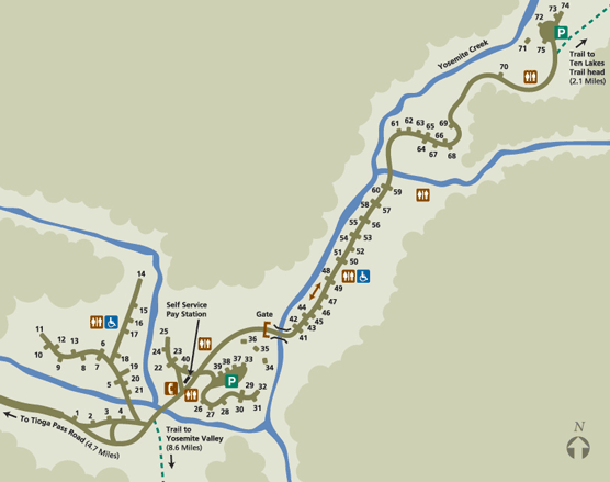 Yosemite Creek Campground - Yosemite National Park (U.S. National Park