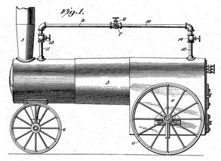 Patent drawing of steam boiler, February 14, 1905.