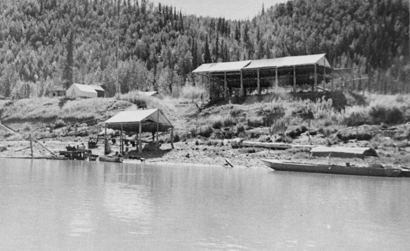 Historic Biederman Camp on the Yukon River, circa 1920s