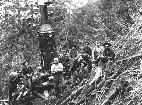 A Steam Donkey at 4th of July Creek - Yukon - Charley 