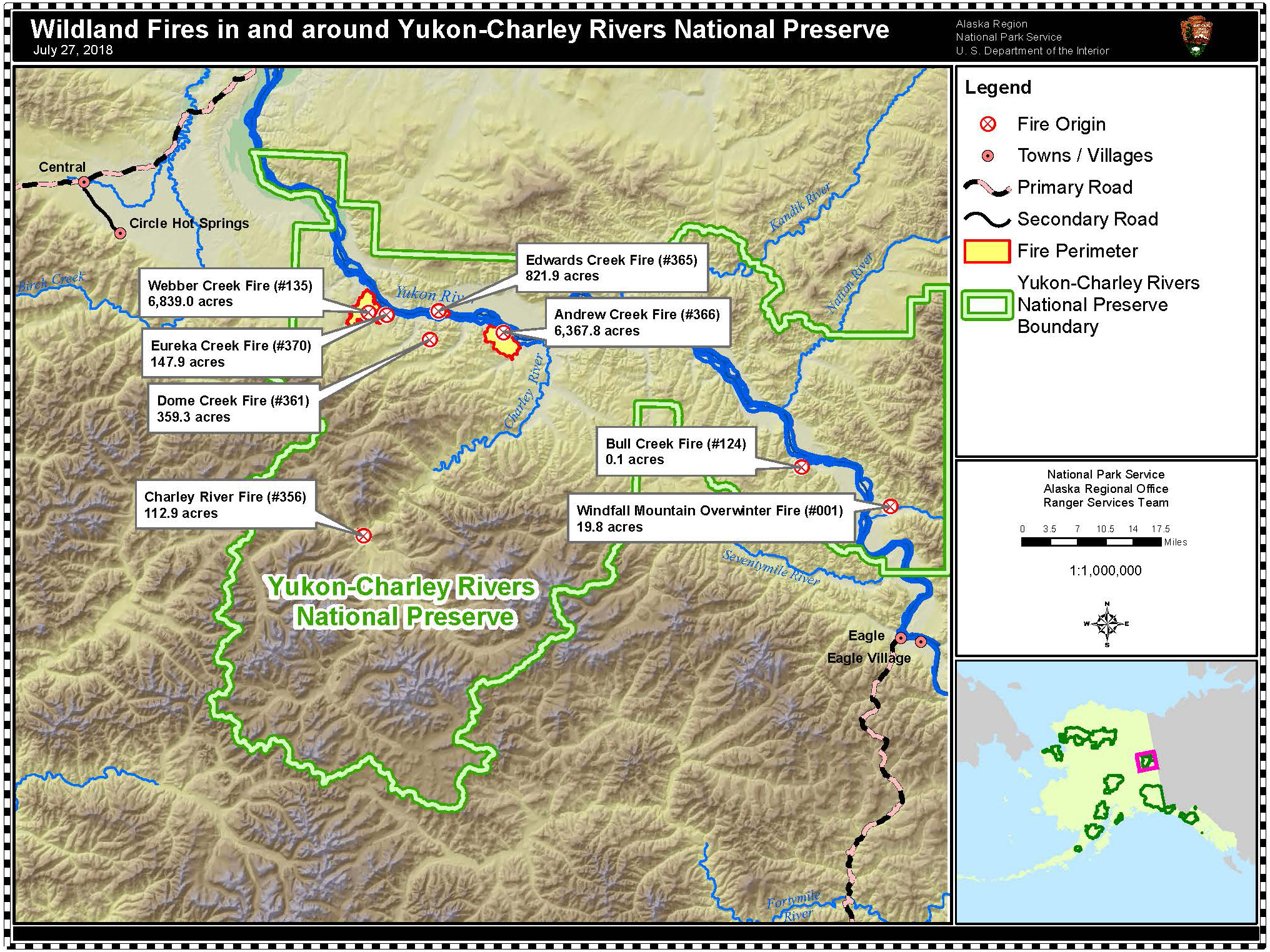 Current Fire Information Yukon Charley Rivers National Preserve (U