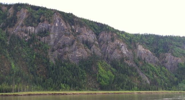 High bluffs near the Seventymile River