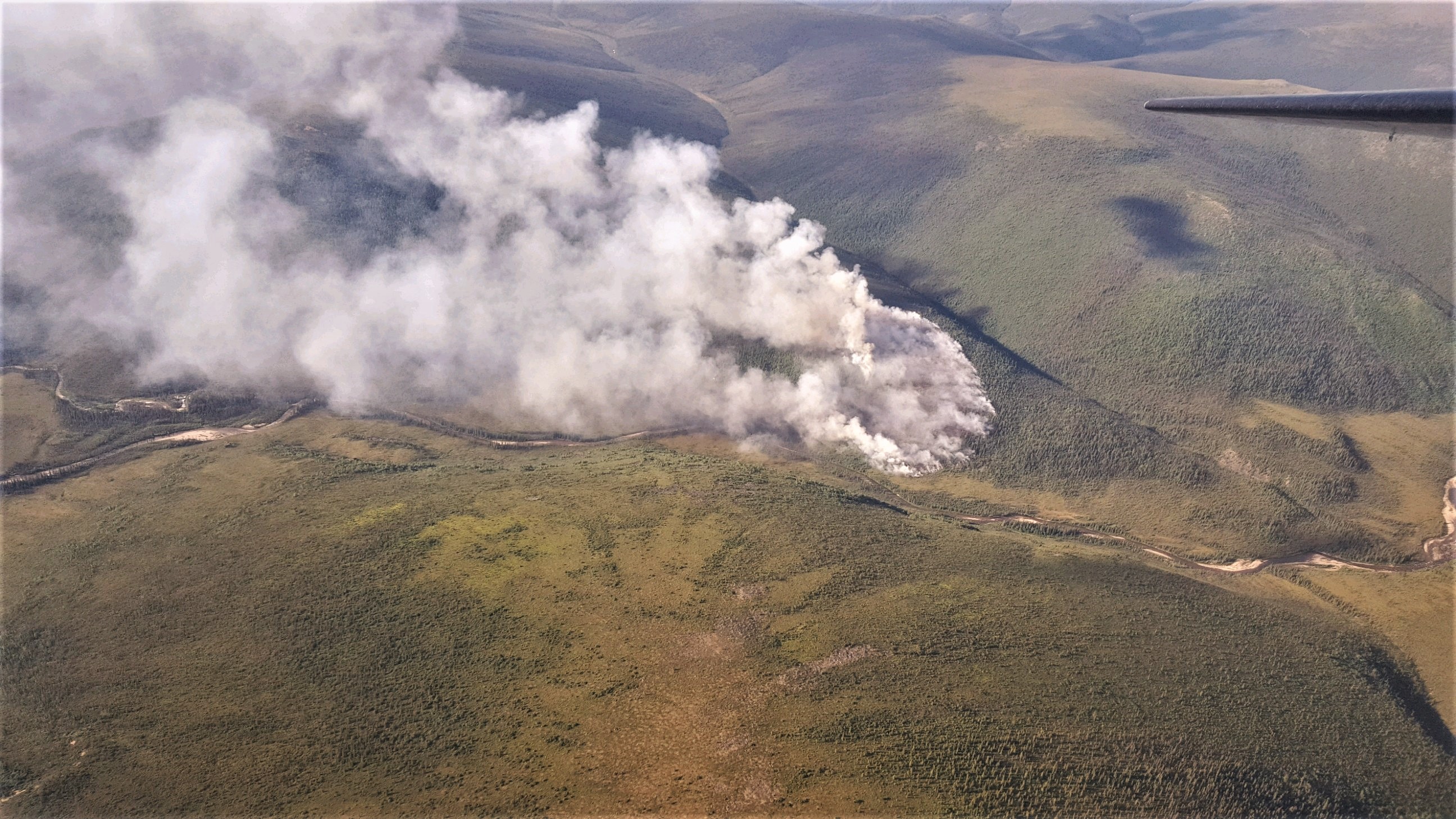 Aerial view of the Crescent Creek Fire #309
