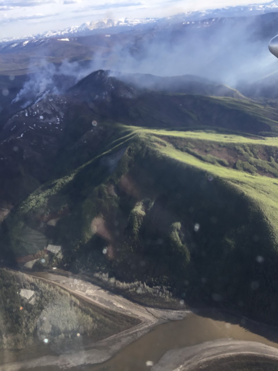 Aerial view of the Trout Creek Fire Aerial view of the Trout Creek Fire