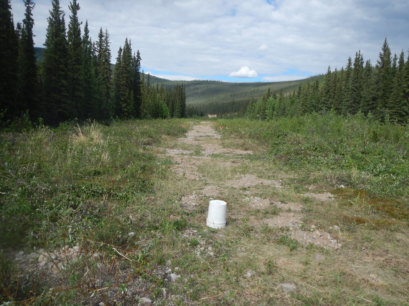 The repaired Gelvin's Airstrip on the Charley River