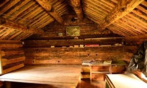 Interior of the Nation Bluff Cabin