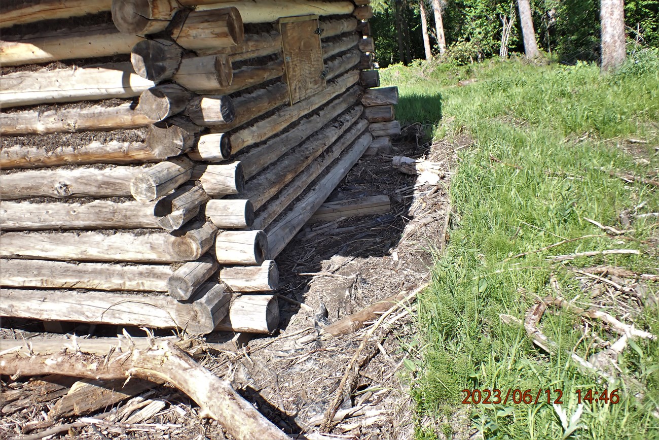 Kandik Public Use Cabin moved off its foundation