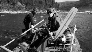 A bent oar on the Charley River