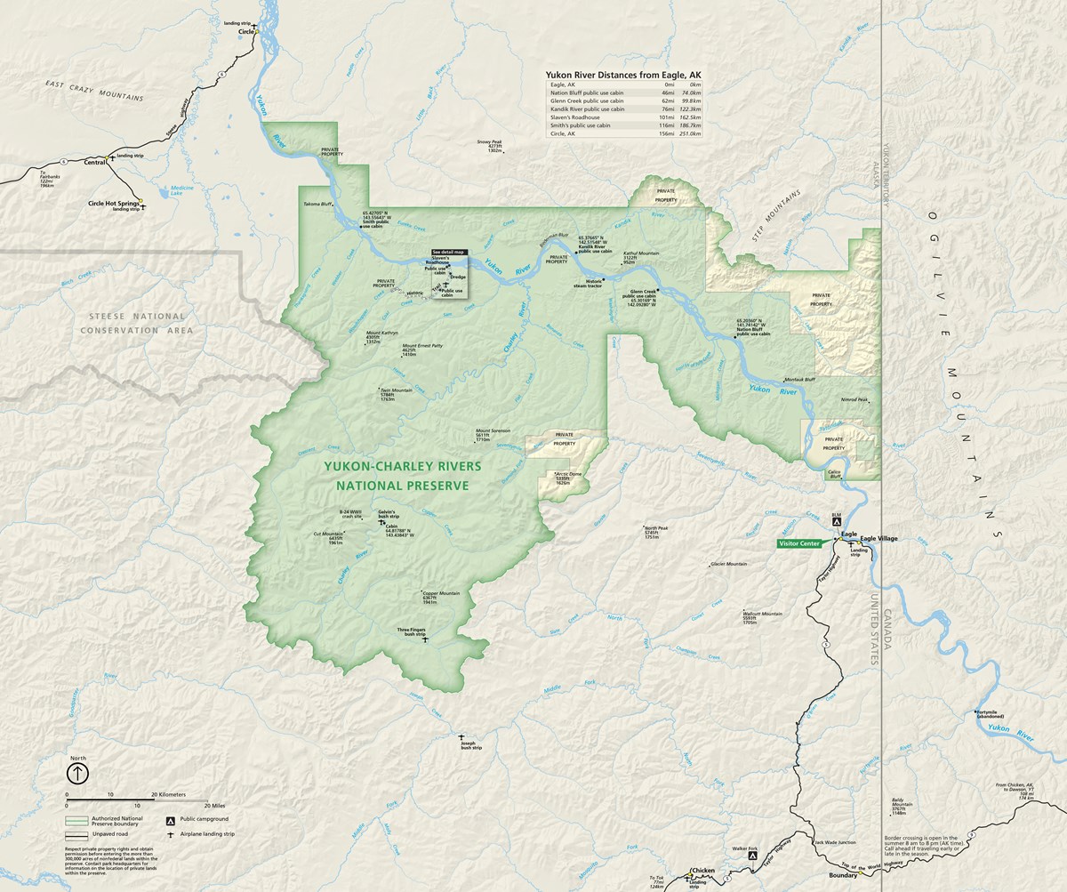 Yukon-Charley Rivers brochure map