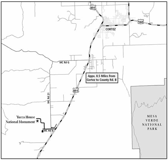 Road map to Yucca House.