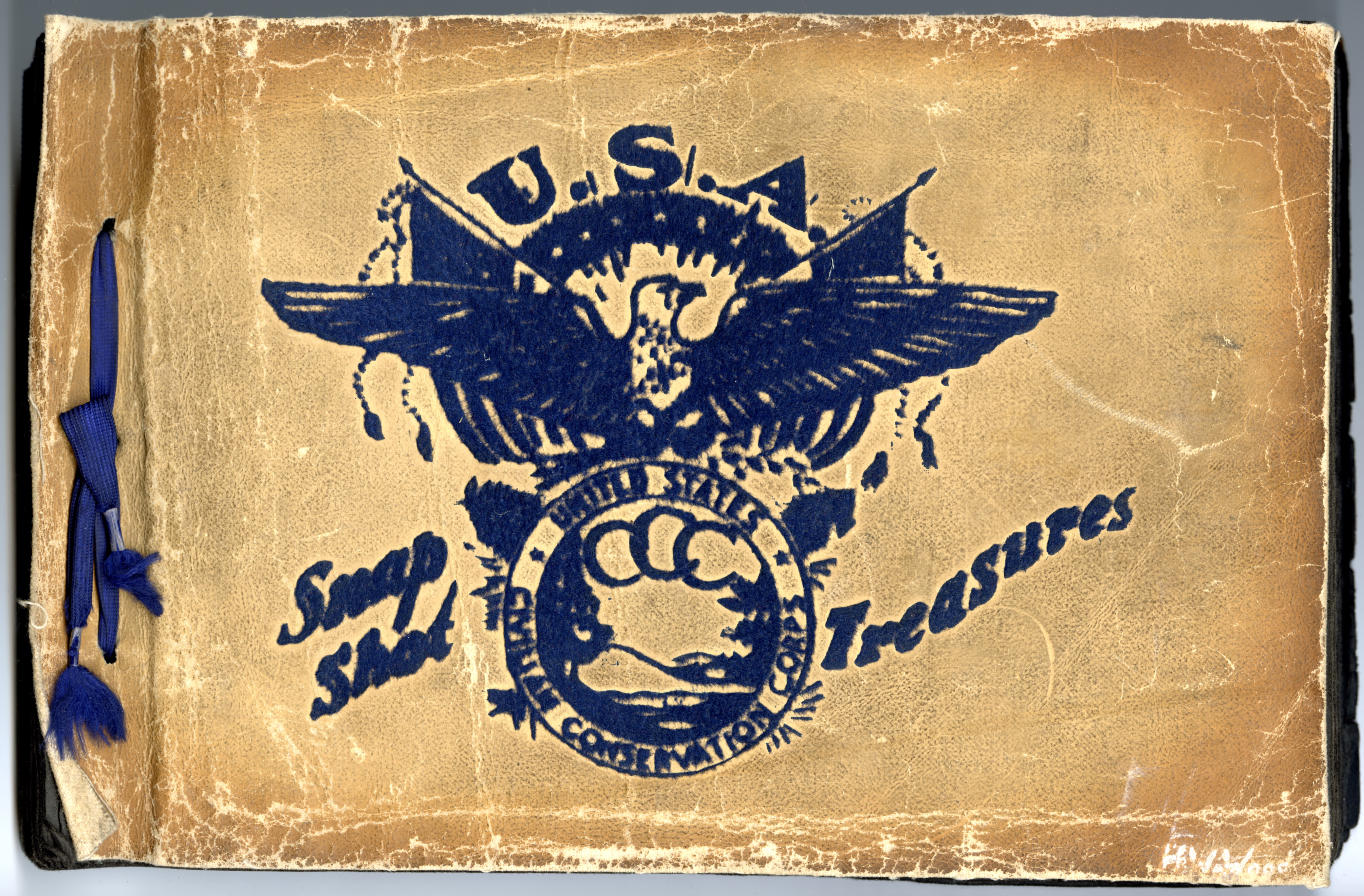 This CCC photo album was compiled by Harold J. Wood to document his experience in Company 962 at Camp NP-4 in Zion National Park. It features photos of men at work, along with many other aspects of being a member of the CCC.