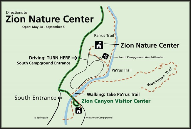 Map to Nature Center
