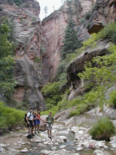Hiking in Orderville Canyon