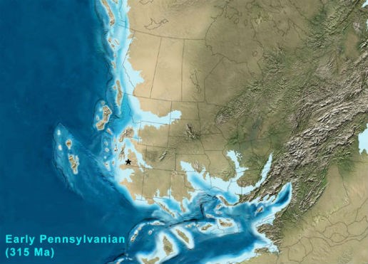 North America paleoenvironment 315 million years ago