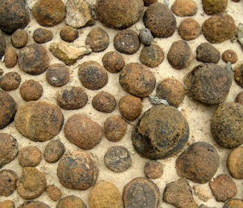 iron concretions in Navajo sandstone