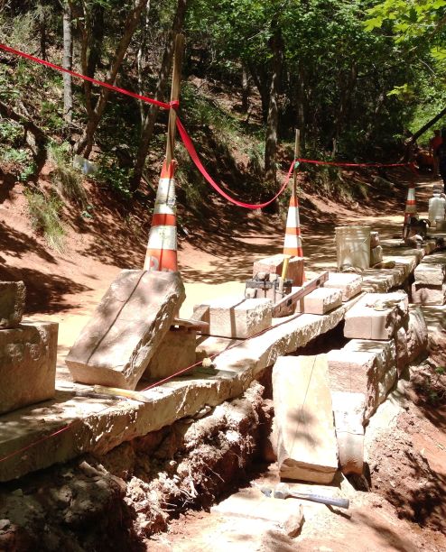 Emerald Pools Trail Work