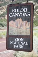 Kolob Canyons Sign