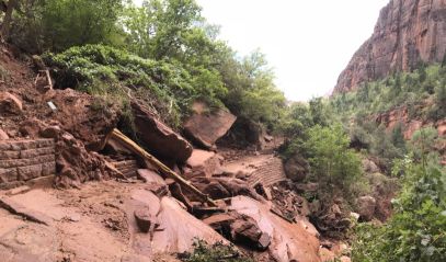 Lower Emerald Pools Damage Lower Emerald Pools Damage