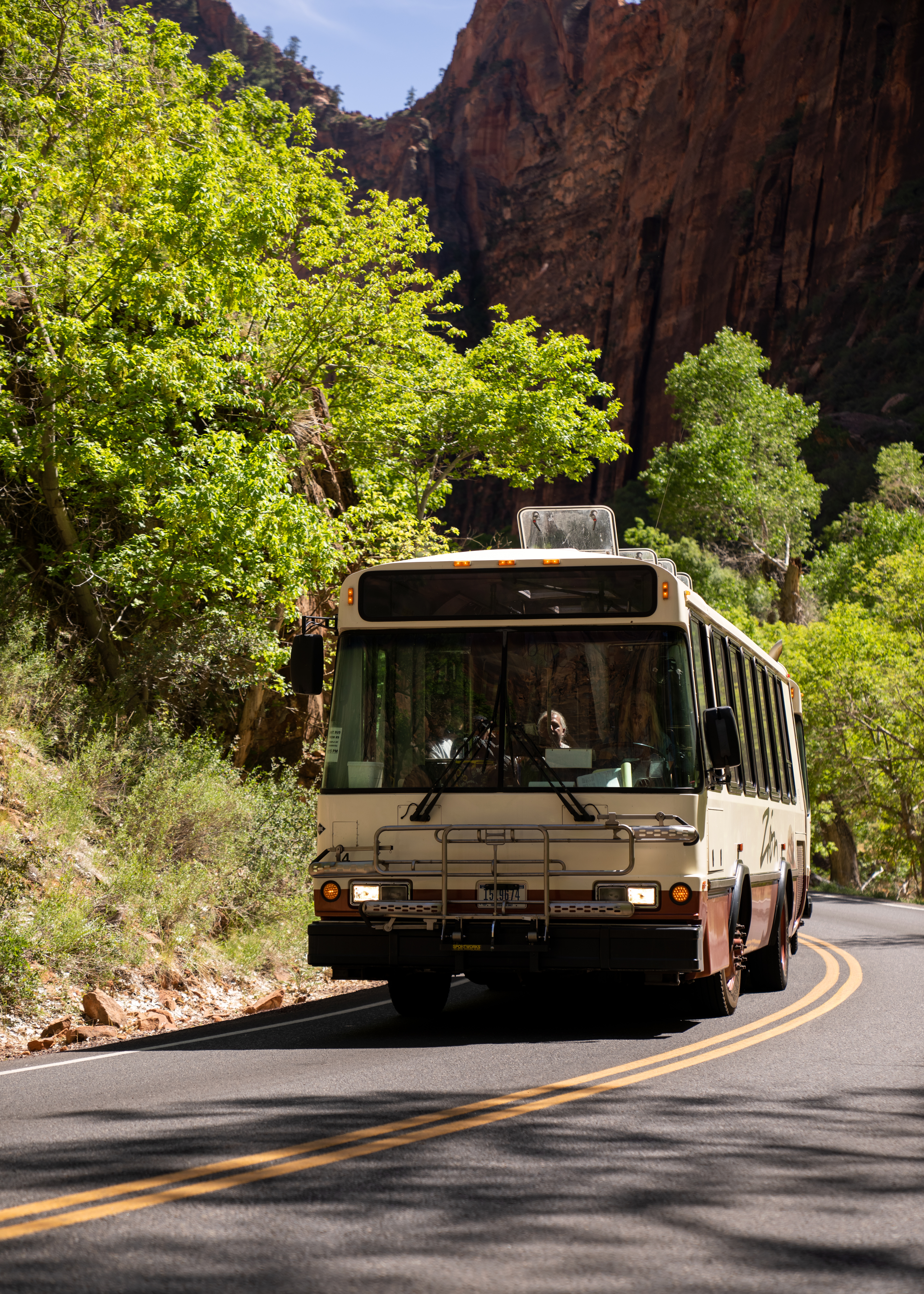 Shuttle in Zion National Park