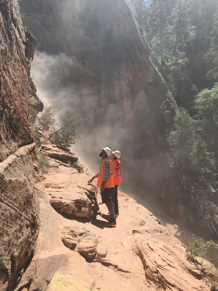 Utah geological  survey assessing rockfall