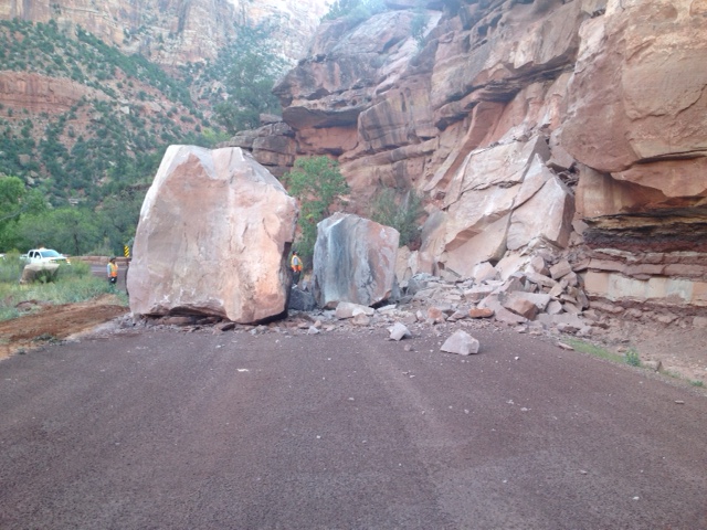 Zion National Park Rock Fall