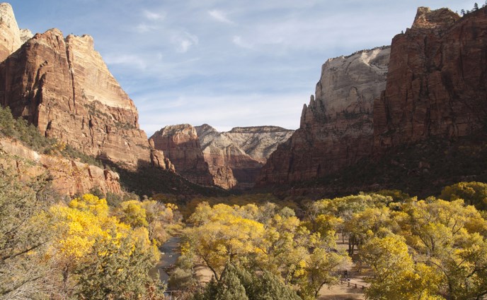 Zion Canyon in Fall.