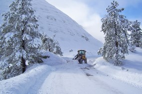 Snow on the Zion-Mt. Carmel Highway.