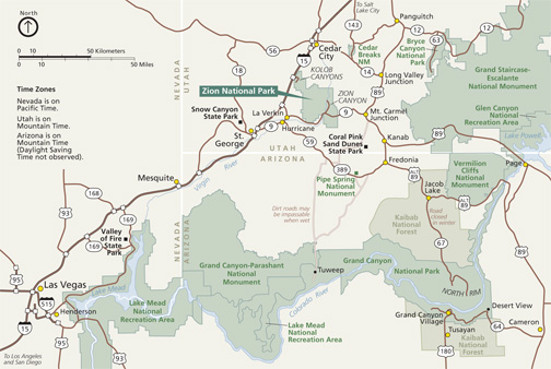 map of zion national park Maps Zion National Park U S National Park Service