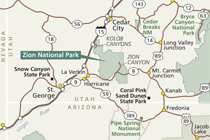 Karte Zion Nationalpark