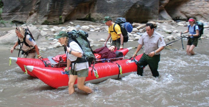 Search and rescue in The Narrows.