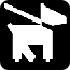 dog on leash pictograph