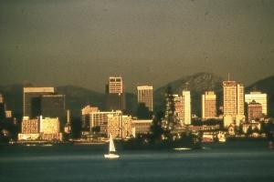 Sunset view of San Diego's skyline