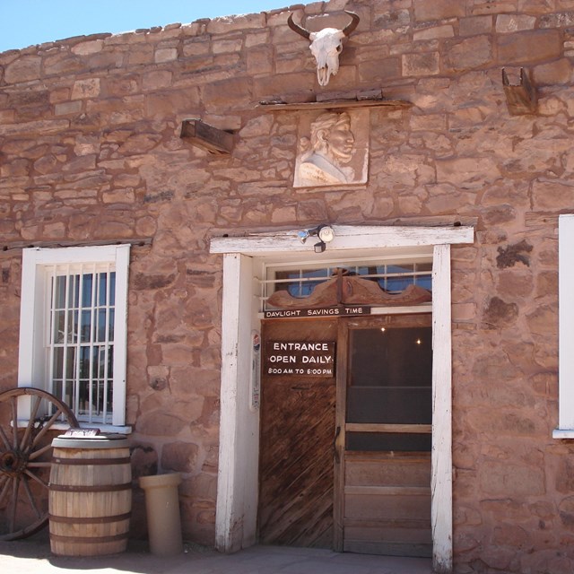 East entrance into the Hubbell trading post.
