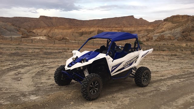 All terrain vehicle on dirt area